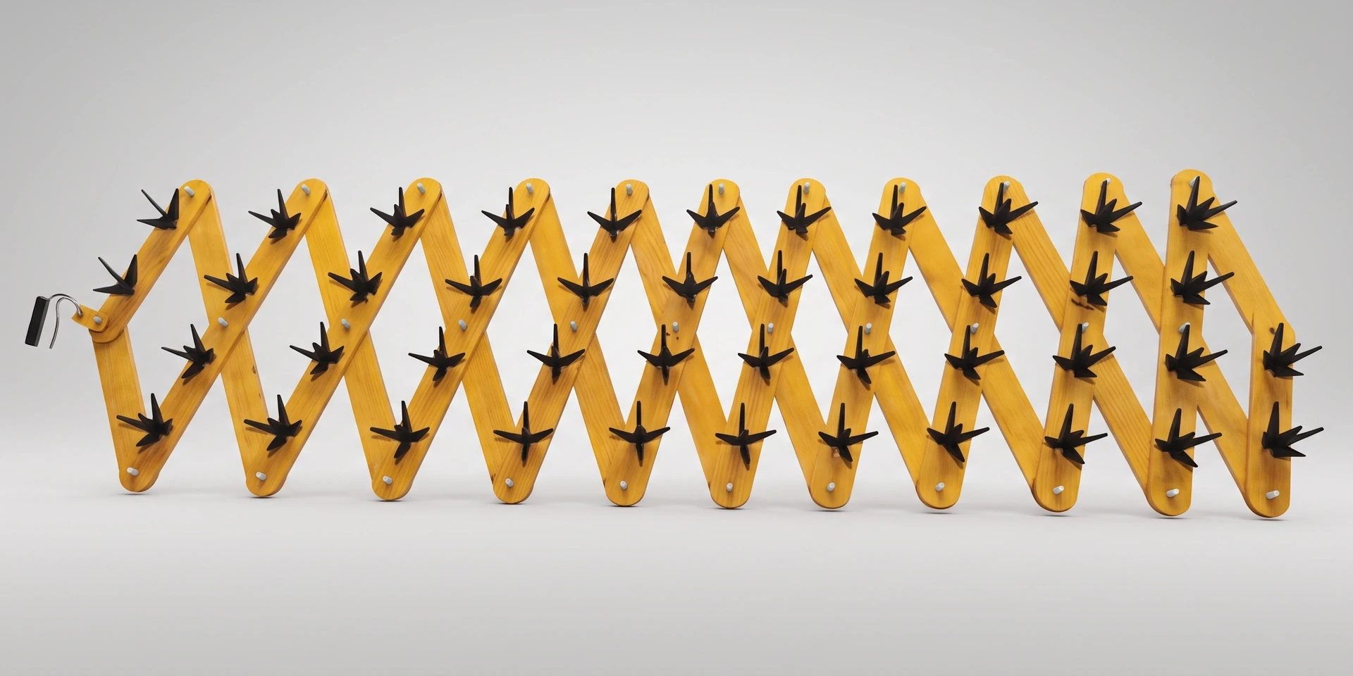 Portable Tyre Killer yellow expandable spike barrier for vehicle immobilization